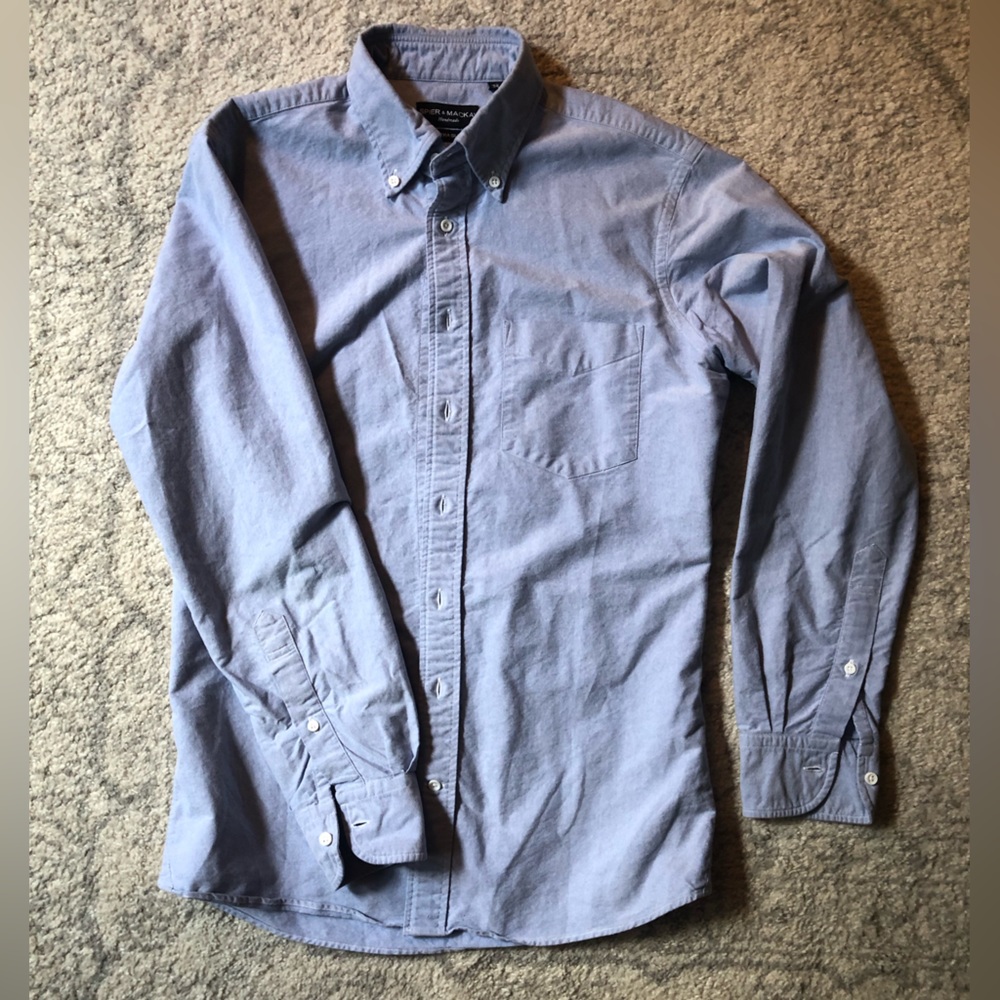 Spier & Mackey Blue Oxford 15.5x34 Extra Slim Fit